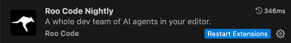 Roo Code Nightly extension in VS Code Marketplace
